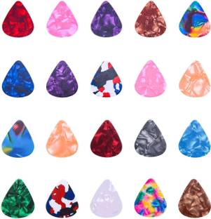 AMG Music Stylish Colorful Celluloid Guitar Picks Plectrums for Acoustic Guitar Electric Guitar Bass Ukulele 0.46mm (Guitar Picks Pack of 20 Guitar Pick