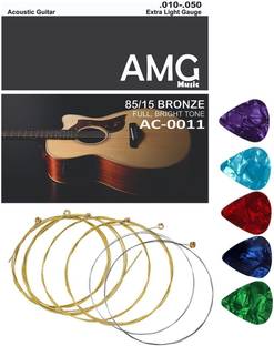 IMAGINEA Electric Acoustic Guitar String Full Set of Extra Light Special with 5 picks Guitar String