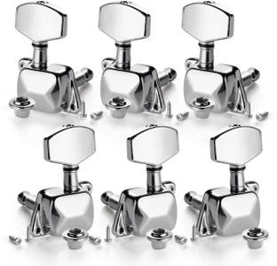 IMAGINEA Acoustic Guitar Keys for Acoustic Guitar Chrome Tuning Pegs 3L+3R Machine Heads Knobs Guitar String