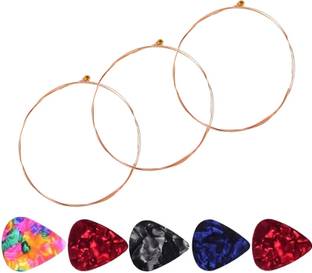 Mocking Bird Acoustic Guitar 3rd G Strings Set of 5 Stainless Steel Guitar G Strings Set With 5 Picks Guitar String