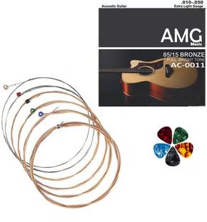 Mocking Bird Acoustic Guitar String Stainless Steel Guitar Strings Set with Guitar Picks Guitar String