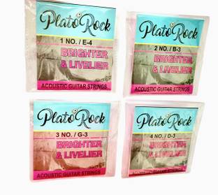 PLATOROCK Acoustic 4 PCS ACOUSTIC GUITAR STRING , E4 (1 NO ) Guitar String