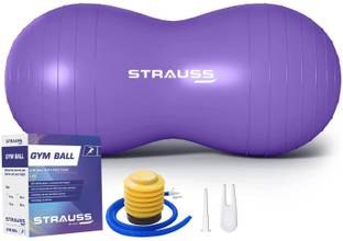 Strauss Anti Burst Gym Ball Peanut Shape | Exercise Ball For Kids, 95X45 Cm (Purple) Gym Ball