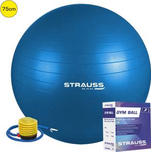 Strauss Anti Burst Exercise | Yoga | Workout , 75 Cm (Blue) Gym Ball