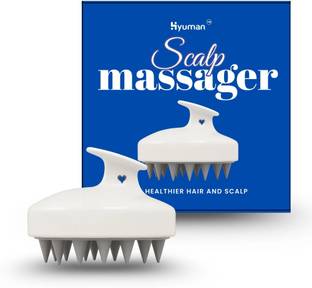 Hyuman HSM01 Scalp Hair Massager, Shampoo Brush, Soft Silicone Long Bristles, Reduce Dandruff Massager