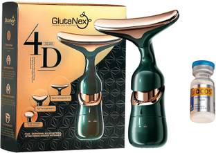 glutanex Face Massager | Face slimming and uplift wand | Battery operated (with serum)