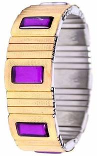 ALS enterprises ALS Brass, Metal Diamond Gold-plated magnetic Bracelet (For B.P)