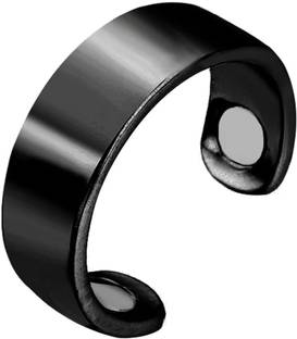 MAJISAACU 1 Pcs Blood Sugar Control Ring Adjustable Magnetic Therapy Ring Black