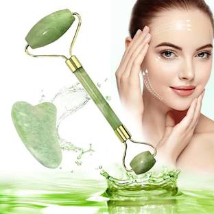 gmet Face Stone Roller Massager with Gua Sha Stone Set Facial Roller