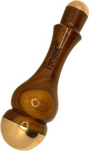 Livronic kansa wand face Foot Body Massager With Wooden Handle Ayurvedic Benefits of Alloy Metal Massage For Detoxification And Deep Relaxation Pack OF 1