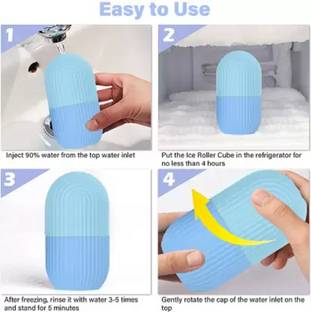 FuerDanni Reusable Silicone Facial Ice Roller For Glowing & Tighten Skin (Blue)