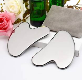 nuira Stainless Steel Big Size Gua Sha Massager Tool – Premium Facial & Body Scraper