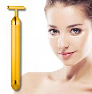 SHUBONIK 24k Gold Energy Beauty Bar Electric Vibration Facial Massager