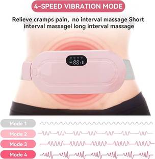 TECHMAZE Portable Cordless Heating Pad for Period Pain Vibration Massage