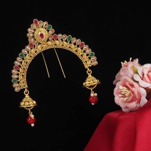 sharneshwar New Traditional Ambada Hair Brooch juda Pin For Women Bun Clip