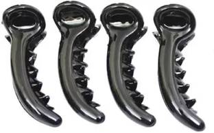 Shukrana SMALL SIZE BLACK COLOR PACK OF 4 BANANA HAIR CLIPS FOR GIRLS Banana Clip