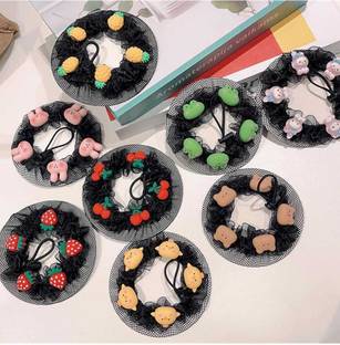 KVY COLLECTION Baby girl hair accessories hair clips net juda bun cartoon bun maker Hair Accessory Set