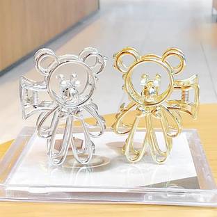Dreamish Hair Accessories Fancy Look Glossy with teddy Shape, Girls Hair Clips Clutcher. A Hair Claw