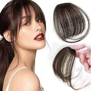 BEING BELLA 1 Pcs Clip-In Front Hair Bangs Hair Extensions for Women and Girls Braid Extension