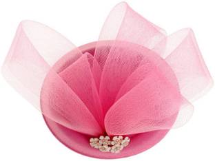 Rubela Womens Hair Fascinator Hat Flower Wedding Party Headpiece Pink Hair Clip