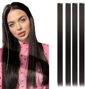Kaima Best Quality Hair Extension For Women & Girls Clip Hair Extension (Pack of 4) Braid Extension