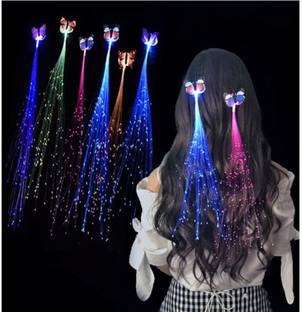 JHWOQU Light Butterfly Flashing Fashion Optic Fiber Creative Led light Hair Clip