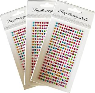 K.V.Y. Collections Pearl Stick Hair Stone Hair Style Wedding Girls 100 Pcs Hair Tattoo/Sticker Hair Tattoo/Sticker