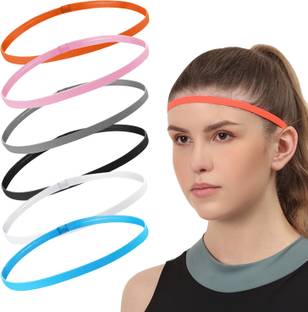HASTHIP Six Pack Anti-Slip Silicone Headbands Multicolor Sweat Head Band