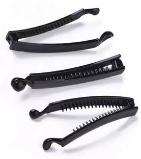 MANMORA BLACK HAIR BANANA CLIP FOR GIRLS PACK OF 3 Banana Clip