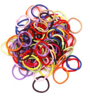 Shivarth All Occasion Multi Color Hair Rubber Band for Women and Girls in Hair Accessory (50 Pc) Rubber Band
