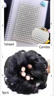KVY COLLECTION Hair accessories for women wedding hair beads,messy hair bun(combo2pcs) Hair Tattoo/Sticker