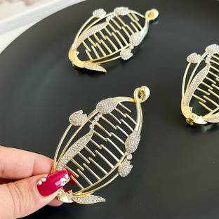 Ashkash 1Pcs New Tulip Waterfall Design Ponytail Holder Banana Clip Banana Clip