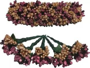 zendro Trandy Bridal Hair Aarthi Floral Gajra 1 Veni pins 5 Hair Accessory Set Hair Accessory Set