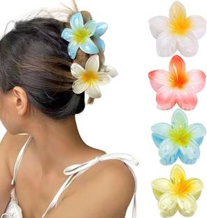 SIA VENDORS sparkal Flower  Clutcher Pack of 3 For women (random color) Hair Extension
