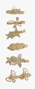 SAMYAK Studded Hair Pins Clips Hair Barrettes Accessories For Girls & Women Hair Clip