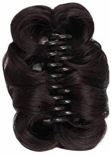 Blubby Artificial Bun Juda with Clutcher For Women and Girls (Black) Hair Claw