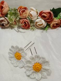 BloomingYarn Daisy Flower Hair Pins Hair Pin