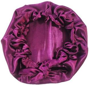 JEEBU Satin Silky Sleep Cap with Adjustable tie band Soft Night Sleeping Hair Bonnet, Hair Accessory Set