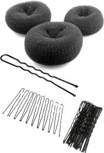 Kalaneet Combo Hair Donut Bun Maker And Juda Pins (DonutJudaP-3(30) Hair Pin