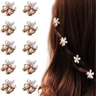 Myra Collection WOMEN PEARL MINI FLOWER Hair Clip