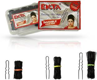 EKTA Durable Black Invisible Hair Pins for women, girls and kids,2 INCH Hair Pin