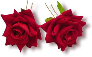 Kaima Rose Flower Bun Pin Hair Juda Pins Hair Clips (Pack of 2) Bun Clip