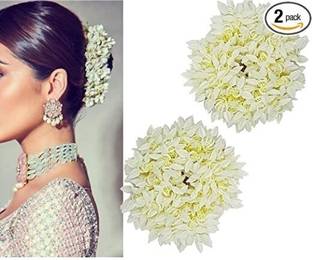Alucia R 2 white gajra_10 Rubber Band