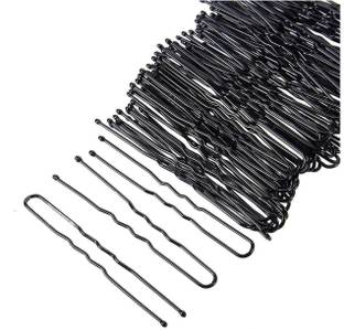 twirey 50 pcs Curved U Shape For Bun juda Bobby Hairpin, Clips Barrette Styling Tools Accessories for Girls & Women Hair Pin Hair Pin (Size-Medium 6cm) Hair Accessory Set