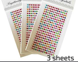 Bijoux Collection Hair Accessories (3sheets)for women & Girls Decoration Pearl Tattoo/Sticker Hair Tattoo/Sticker