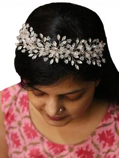 kinna Crystal Tiara/Vine/Hair Brooch/Hair Band/Bun Clip Hair Accessory Set
