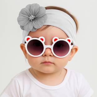 SYGA Flower Stretchable Headband With Mickey Style Sunglasses Stylish Combo For Kids Head Band