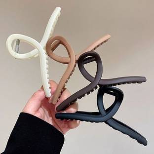 Freebies Sturdy Matte Hair Clip Claw, Big Hair Claw Cluthere for women Set of 4 Hair Clip