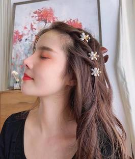 गर्व 3Pcs Hair Clips in Korean Style Pearl Hair Claw for Girls & Women