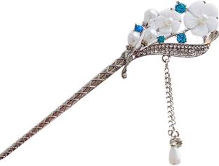 SYGA Ancient Style Pearl Metal Hair Sticks Fashion For Women Girls-Wanqing Silk Bun Stick